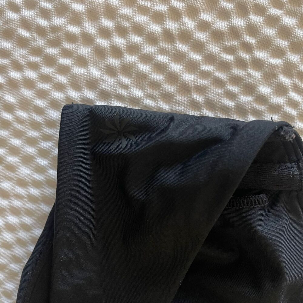 Athleta Square Neck V Bra Cup Bikini Top Black 36B/C Underwire Swimsuit - Picture 8 of 10